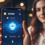 Spino platformundan kripto para çekme sürecini kolaylaştıran dijital arayüz.