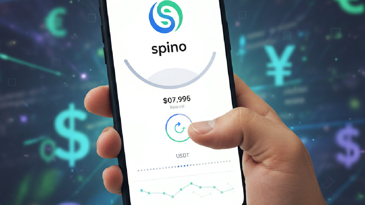 Spino hesabına USDT ile para yatırma işlemlerini gösteren mobil arayüz.